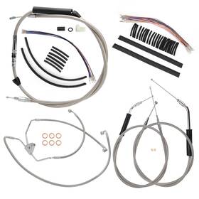 Tigfxbdzx063 Tigersgate Touring Extended Clutch Throttle Cable Brake Line For 00-06 No Cruise 12 Inch Bar
