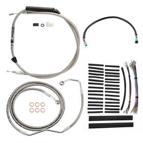 Tigfxbdzx063s-14 Tigersgate Touring Extended Clutch Single Disc Brake Line Tbw Wire For 08-13 With Abs 14 Inch Bar