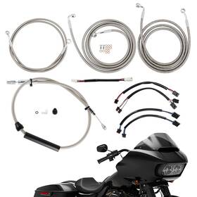 Tigfxbdzx067 Tigersgate 12 Inch Bar Extended Clutch Cable Kit For Harley Touring Street Glide 2021-up With Abs