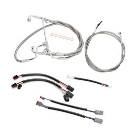 Tigfxbdzx108 Tigersgate Harley Extended Clutch Brake Cable Wires For Touring No Abs 2017-2020 12 Inch Bar