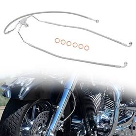 Tigersgateparts Wgsfxbx225 No Abs Brake Line For Harley 1994-2007 Road Glide Street With 12 Inch Rise Bar
