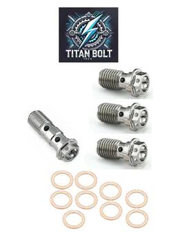M10-1.0 Titan Bolt Tech 4 Titanium Brake Single And Double Banjo Bolts For Ducati Calipers M10 X 1.0