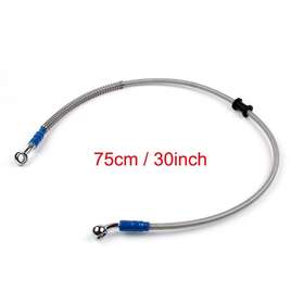 Bll-070 Topteng 75cm/30 Inch M10 Brake Oil Hose Line Banjo Fitting Stainless Steel End Bs5. Sg T9