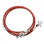 Trx450-f-2-r Streamline Front Steel Braided Brake Line Standard Length Red Honda