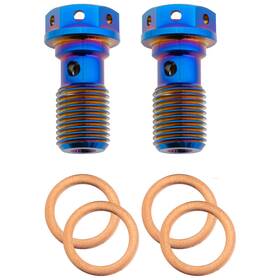 2152730002 Tusk Titanium Banjo Bolt Kit Burnt Blue M10x1.0