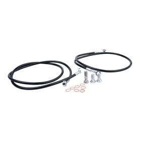 T-xp1k-f-bk Tusk Front Utv Steel Braided Brake Line Standard Length Black