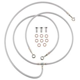 2d797-3f3b3e Tusk Tfk003d261-3 Front Atv Steel Braided Brake Line Standard Length 2 Inch Silver For Honda