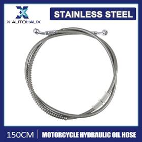 Uxcell 784958359631 Universal 150cm Stainless Steel Clutch Hydraulic Oil Hose Line For Motorcycle