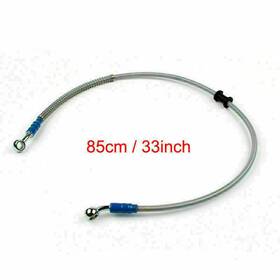 Bll-072 Vipih 85cm/33 Inch M10 Brake Oil Hose Line Banjo Fitting Stainless Steel End