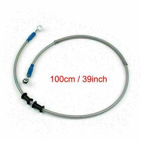 Bll-075 Vipih 100cm/39 Inch M10 Brake Oil Hose Line Banjo Fitting Stainless Steel End