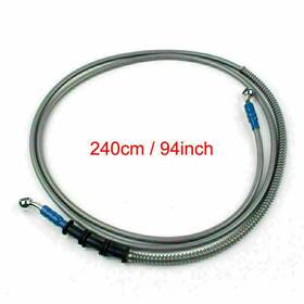 Bll-102 Vipih 240cm/94 Inch M10 Brake Oil Hose Line Banjo Fitting Stainless Steel End