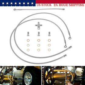 Vsqp1279 Vsshop 2 Inch 3 Extended Steel Braided Front Brake Line Kit For Yamaha Banshee 350 1987