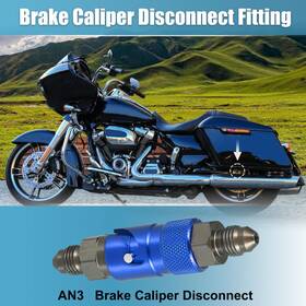 X Autohaux 746453218929 An3 3an Car Motorcycle Quick Release Disconnect Dry Break Coupling Fitting Blue