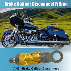 X Autohaux 746453218981 An3 3an Car Quick Release Disconnect Dry Break Coupling Gold Tone Universal