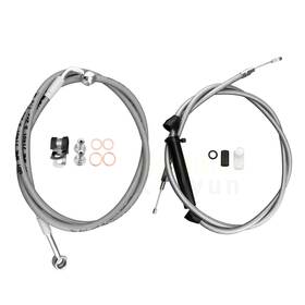 Hz-tghd-heck022-i-cd Xinyun Spare Parts 14 Inchstainless Handlebar Brake Line Kit For 2016-2017 Harley Softail No Abs