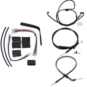 Us-tghd-heck012-i-bk9 Xt Extended Brake Clutch Cables For Harley Touring No Cruise 2002-2006 W /14 Inch Bar
