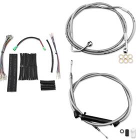 Us-tghd-heck014-i-cd9 Xt For Harley Touring With Abs 2008-2013 14 Inch Apes Extended Brake And Clutch Line Kit