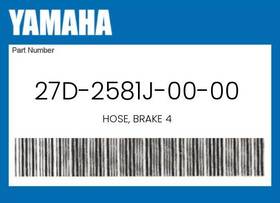 27d-2581j-00-00 Yamaha Genuine Hose Brake 4 -