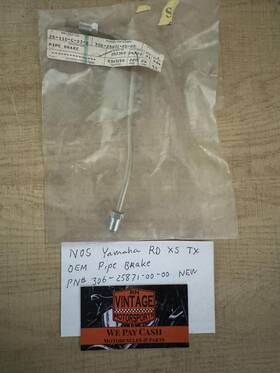 306-25871-00-00 Yamaha Nos Rd Xs Tx Oem Pipe Brake Line Part # New