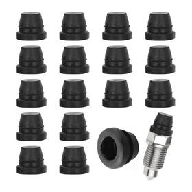 Zimisi Zimisi-zms-240 Car Brake Bleeder Screw Caps Rubber Caliper 18pcs Black