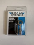 New Drag Specialties Chrome Brake Line Fitting 3/8" 10MM 35 Degree DS098150. Fixed Price $19.92.