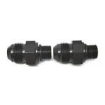 Russell #640520 Trans Cooler Line Fittings Black 1/4 Nps To -6 Male Pair Alum. Fixed Price $17.99.