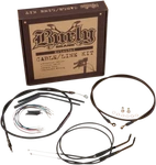 Burly 14" Handlebar Black Brake Line Cable Kit For 2012-2017 Harley Dyna W/ Abs. Fixed Price $316.43.