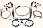 1/4 Ape Hanger 14 Chrome Handlebar Kit Switches 07 -10 Harley Flstf Softail. Fixed Price $429.00.