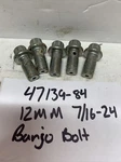 Harley Davidson Chrome Hex Banjo Bolt 7/16-24 Thread Oem 41739-84A Lot Of 5. Fixed Price $19.99.