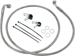 Drag Specialties 46 7/8IN. Clear Extended Stainless Steel Front Brake Line Kit. Fixed Price $78.47.