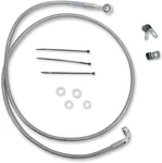 Drag Specialties Brake Line Front +8" Stainless Steel Chrome Fittings 1741-2673. Fixed Price $68.99.