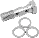 Drag Specialties Banjo Bolt Fits M10 X 1.25 Double 31170. Fixed Price $12.55.