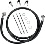 Drag Specialties 660214-6BLK Brake Line Front Black +6" '00-'07 Flst. Fixed Price $62.95.