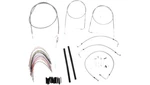 Burly Braided Stainless Cable Brake Line Kit 14" Ape Hanger 02-06 Harley Touring. Fixed Price $509.99.