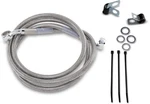 Drag +4 49 1/4 Ext Braided Stainless Upper Brake Line Kit Harley Softail 99-07. Fixed Price $57.07.