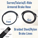 Armored Brake Line Hose Replacements Surron/talaria Front + Rear Hydraulic Disc. Fixed Price $49.99.