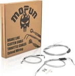 Mofun Non-abs Front Brake Line & Clutch, Throttle, Idle Cable Kit For Harley. Fixed Price $120.99.