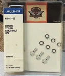 Nos Harley-davidson '02-05 V-rod Chrome Banjo Bolt Kit Hardware Oem 41844-06. Fixed Price $42.50.