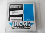 Drag Specialties Ext. Stainless Steel Front Brake Line Kit Black Vinyl 36 1/2". Fixed Price $16.49.