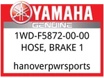 Yamaha Oem Part 1WD-F5872-00-00 Hose, Brake. Fixed Price $42.99.