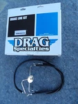 Drag Specialties 1741-2524 Extended Length Black Vinyl Brake Line Kit +8". Fixed Price $49.95.