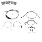12" 14" Bar Stainless Steel Brake Line Clutch Throttle Cable For Harley Dyna Abs. Fixed Price $103.12.