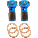 Tusk Titanium Banjo Bolt Kit Burnt Blue M10X1.25 For Beta 300 Rr X-pro 2025-2026. Fixed Price $29.02.