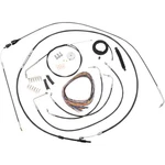 Black Vinyl Braided Cable/brake Line Kit For Mini Ape Hangers LA-8005KT2A-08B. Fixed Price $582.63.