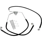 Drag Front Extended +6 Black Vinyl Brake Line For Harley 08-13 Flh/t Non Abs. Fixed Price $117.25.