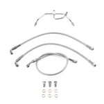 For Harley Dyna 42163-08A 42480-09 41800295A Non-abs Chrome Front Brake Line Kit. Fixed Price $74.99.