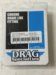 Drag Specialties Chrome Brake Line Fitting #3 Flare Union DS098633. Fixed Price $8.96.