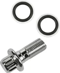 Harddrive Banjo Bolt Kit 12MM 7/16-24 W/ Washers Chrome For Harley. Fixed Price $12.56.