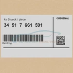 4X Genuine Bmw 34517661591 - Sealing Ring. Fixed Price $51.05.