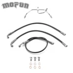 50" Mofun Black Front Brake Line Kit For Harley Dyna 12"-14" Handlebar Non-abs. Fixed Price $64.14.